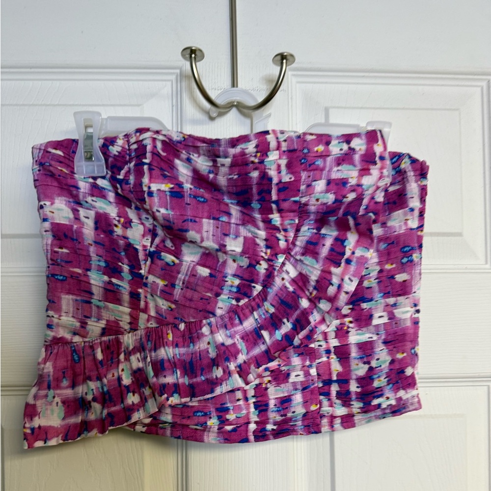 French Connection Aria Faris Ruffle Trim Top New With Tags Size US 6 Pink Small - Picture 2 of 12